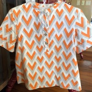 Short Print Canvas Top